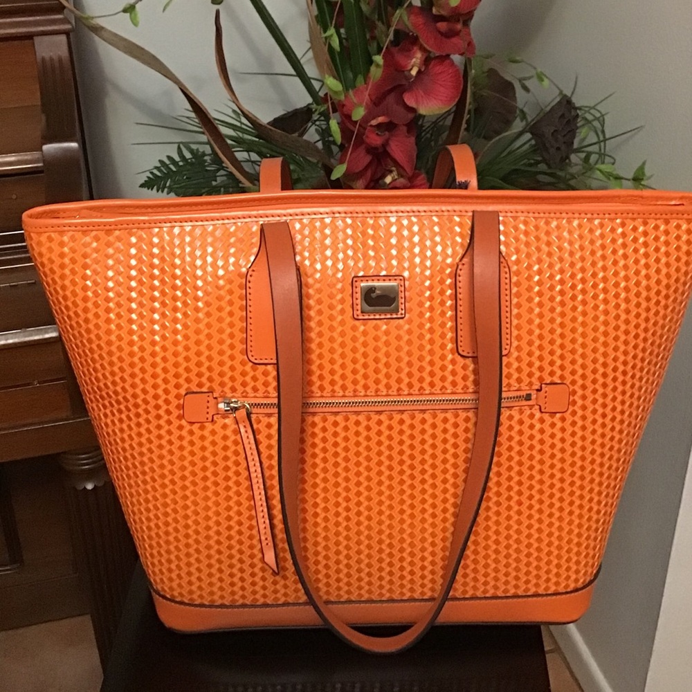 Dooney & Bourke Camden Woven Tote - Orange - Picture 3 of 13